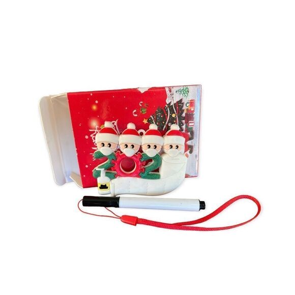 NWT 2020 Mask Toilet Paper Shortage Christmas Ornament Humor White Elephant - Picture 1 of 1